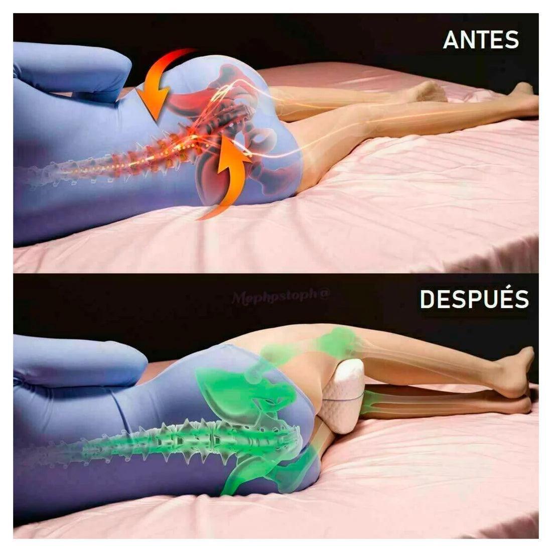 Almohada Ortopédica piernas + una fiambrera térmica de regalo